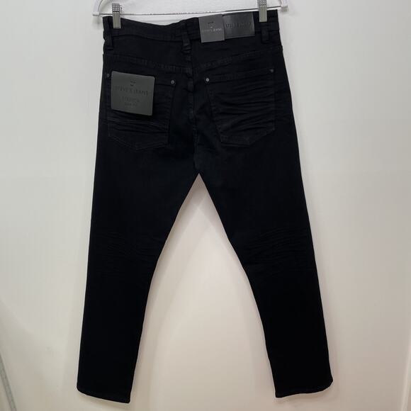 Steve’s Jeans Black 30x30 Slim Fit‎ Stretch Denium Comfort Grunge Goth New Gift - Picture 8 of 12